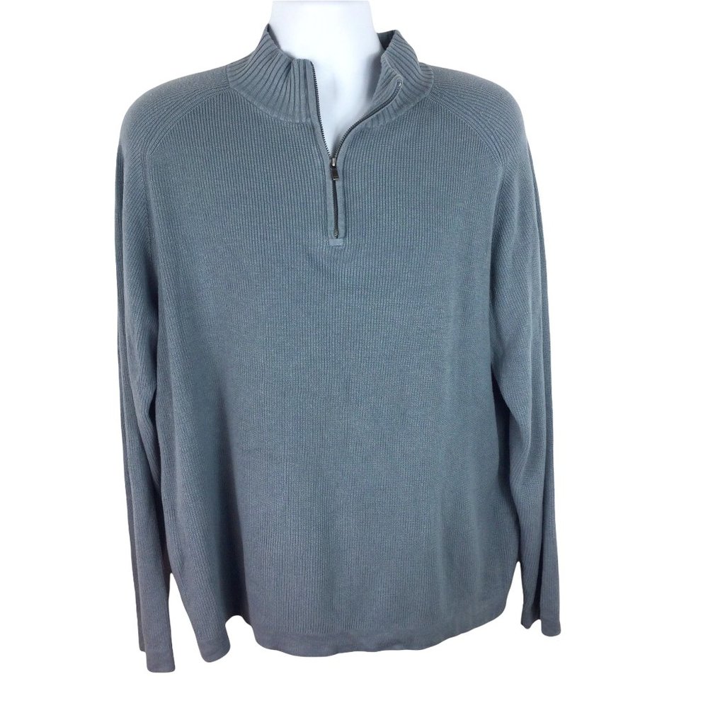 Tommy Bahama Vintage Blue Silk Blend Sweater,‎ XL